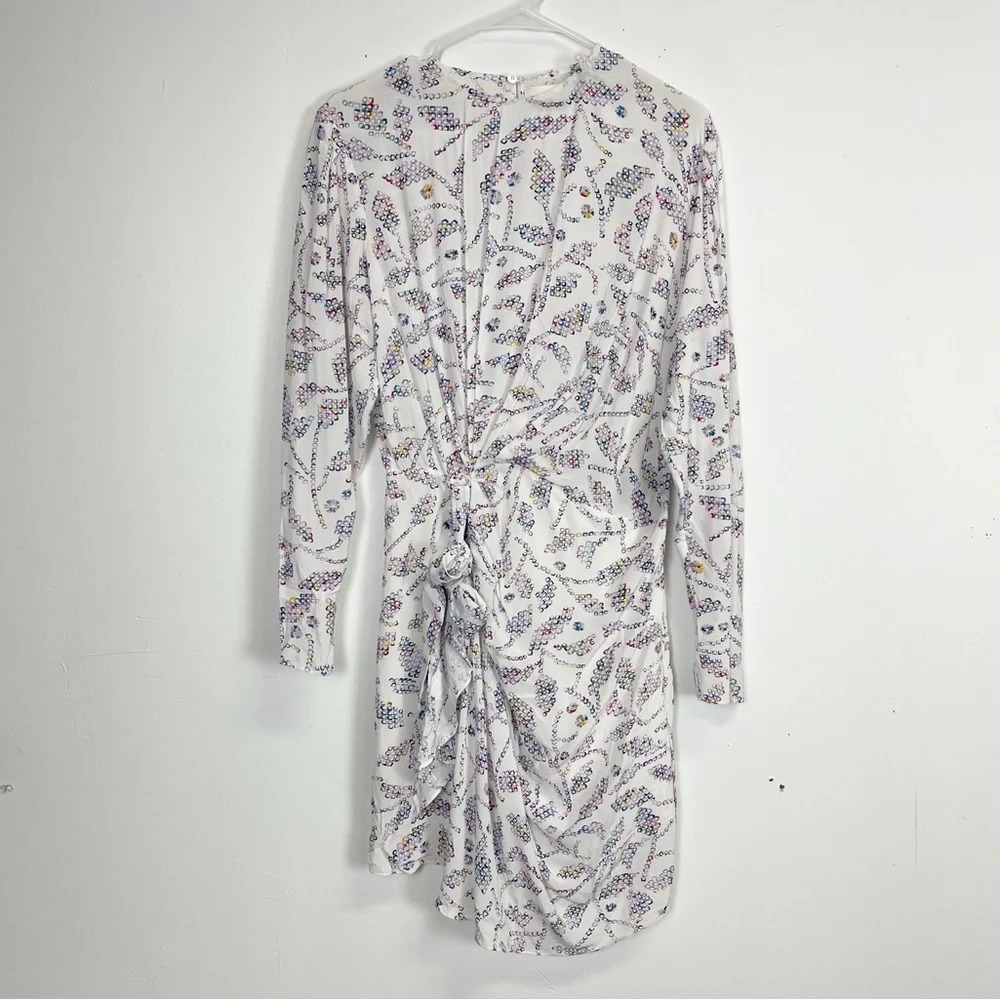 NEW Marant Etoile Dress Womens 40 US 8 Dulce Ecru Multicolor Long Sleeve NWOT